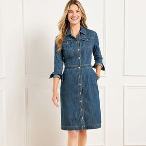 Talbots Denim Long Sleeve Dress